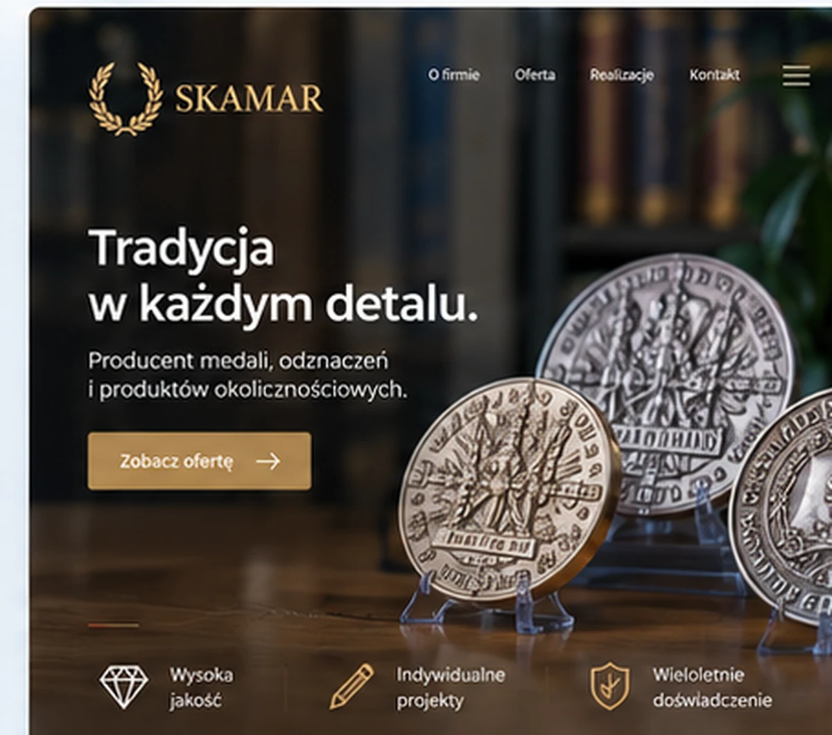 SKAMAR — realizacja strony internetowej